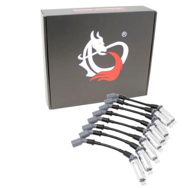 Imagem de AIP Electronics Dragon FIRE Performance Pro Series Direct Fit 8,5 mm 10,2" 40 Ohm Conjunto de fios de vela de ignição compatível com 2014 até o presente GM Gen V LT1 substitui MSD 33823 OEM Fit