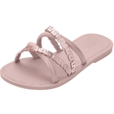 Imagem de Chinelo Feminino Rasteira + Bolsa Metalizada Golden Melissa