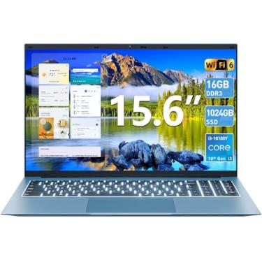 Imagem de SGIN Laptop de 15,6 polegadas, 16 GB de RAM, SSD de 1024 GB, laptops com Core I3, Win 11, notebook portátil, tela IPS FHD, WiFi 6, ângulo aberto de 180°, teclado retroiluminado