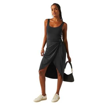 Imagem de Beyond Yoga Vestido midi intrigado feminino, Preto, PP