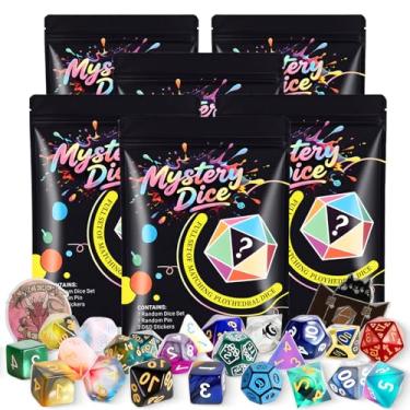 Imagem de Coyeekn Mystery Dice Set - DND Dice Set - Polyhedral Dice, Dice Goblin, RPG Dice Set, Suitable for Role Playing, Table Games(Mystery Pack of 6)