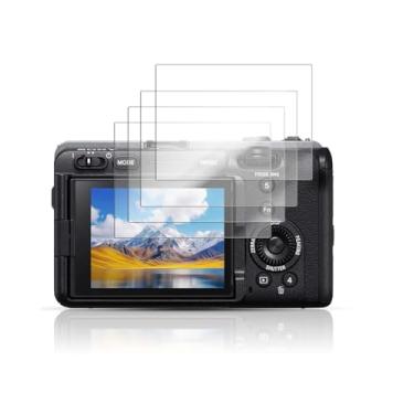 Imagem de YAJOJO Pacote com 4 protetores de tela para câmera Sony FX3A - vidro temperado de dureza 9H para câmera Sony FX3A Cinema Line, antirarranhões, sem bolhas, clareza HD