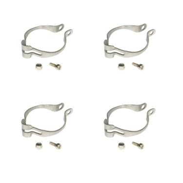 Imagem de Pirhosigma 25,4 mm, 4 conjuntos de anéis de metal firmemente para enquadrar guia de cabos de bicicleta, cabo de freio, desviador, guia de base, clipe, linha de encaixe, alojamento de tubo durável