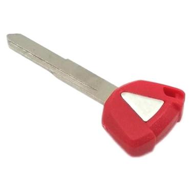 Imagem de BYYINGSUS Chave em branco para motocicleta com lâmina não cortada compatível com Z650 Z750 Z800 Z900 Z1000 Z1000SX Z250 Z300 Z400 ZX6R ZX10R (vermelho)