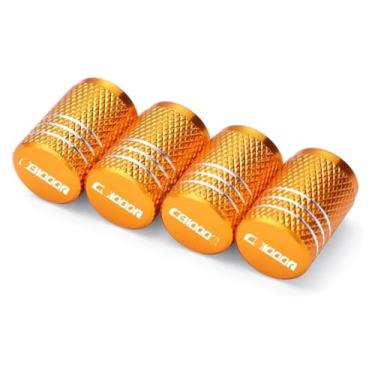 Imagem de Tampa da porta de ar do aro do pneu da motocicleta Tampa da haste da roda da válvula do pneu compatível com CB1000R CB 1000R CB 1000 R 2008-2021 (4 peças douradas)