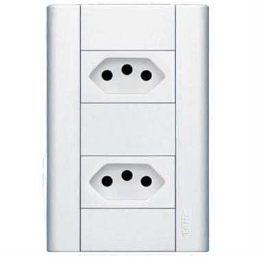 Imagem de 2 Tomadas 20a 250 Volts Com Placa Modulare - 1434 - Fame 2 Tomadas 20a C-placa Modular Fame 1434.