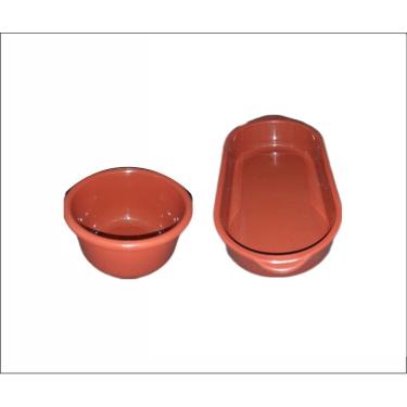 Imagem de Pote forma assadeira cor de barro arroz feijão plástico 02