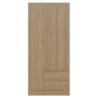 Imagem de Guarda Roupa Solteiro Versa 3 Portas Freijó Fosco - Kits Paraná
