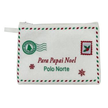 Imagem de Bolsa Carta Para Papai Noel C/ Zipper 17x13cm 1Unid 1034510 - ZonaCria