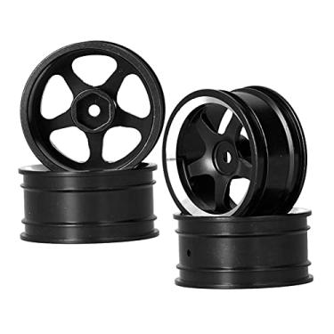 Imagem de Domary 4pcs RC Alumínio Liga Roda Aro Hubs, Leve e Durável para MN86 1/12 RC Crawler (Preto)