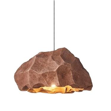 Imagem de Luminária pendente de resina, luminárias de teto de fazenda, luminária suspensa simples e moderna de cabeça única E27 para sala de estar, quarto, corredor, casa de família, exposição