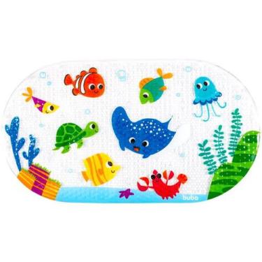 Imagem de Tapete Infantil Fundo do Mar para Banheiro 69x39cm Buba