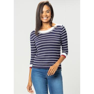 Imagem de Blusa 3/4 Modal  Pau a Pique Azul Marinho