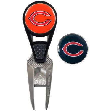 Imagem de Team Effort Ferramenta de reparo de marcas esféricas CVX da Chicago Bears e 2 marcadores de bola
