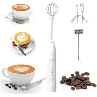 Imagem de Mini Mixer Fuê Misturador Elétrico Portátil Recarregável 2 em 1 para Café, Shakes, Bebidas e Suplementos - USB, Leve, Sem Fio