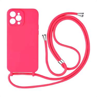 Imagem de Capa Case Capinha Facility Com Cordão Alça Para iPhone 11 Pro Max (Rosa Choque)