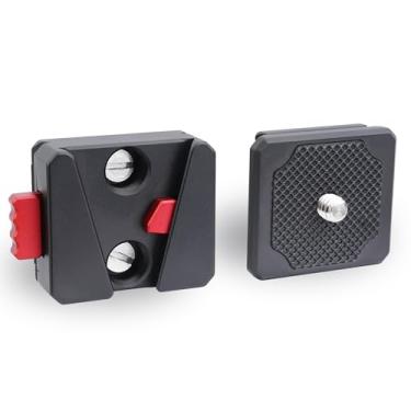 Imagem de KOERTACOO Placa suspensa de liberação rápida com bateria V-Mount, estabilizador de tripé, suspensão suspensa, acessórios de fotografia para câmera DSLR de liberação rápida universal