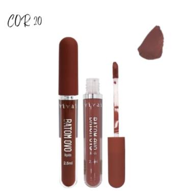 Imagem de Batom LÍquido Matte Ovo Alta Fixação Pigmentação Vivai 2,5ml (Cor20)