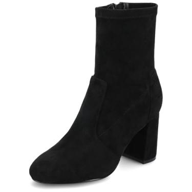 Imagem de Journee Vivia Bota feminina elástica larga, Preto, 42