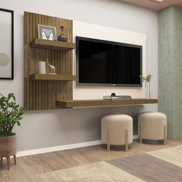Imagem de Painel Com Suporte Tv 50" Multimóveis Cr45154 Pinho/Off White Pinho/Off White