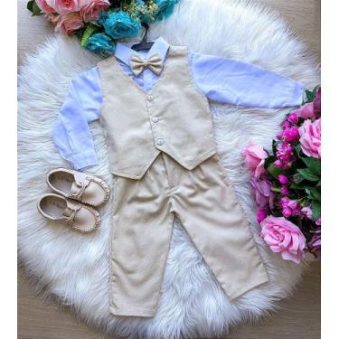 Imagem de Conjunto Miss Cherry Social com Colete Palha Bege - Inclui Camisa, Gra