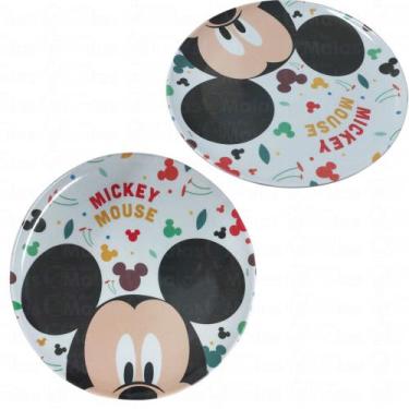 Imagem de Kit 2 Pratos Raso Infantil Disney Mickey Melamine 20cm - Yangzi