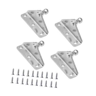 Imagem de KiBcsLic Conjunto de 4 suportes de montagem tipo L com pino esférico de 10 mm, portáteis, com 20 parafusos, em liga metálica, acessórios profissionais de