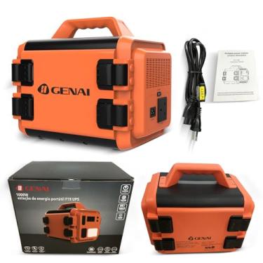 Imagem de GENAI Estação de Energia Portátil 1000W 2000W Pico 960Wh Bateria LFP Carregamento Solar MPPT Tomada Brasil Inversor Bidirecional Modular UPS