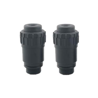 Imagem de WELWIK 2 peças conector de plugue de óleo rosqueado industrial 16x1,5 3/8BSPT macho preto plástico tampa de óleo plug compressor de ar acessórios sobressalentes