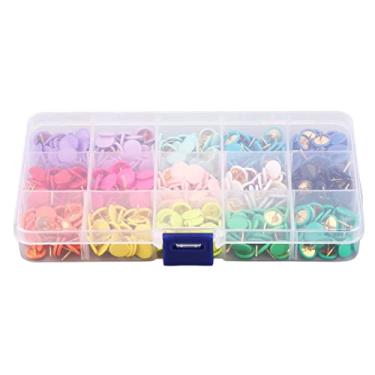 Imagem de POCREATION 1 Caixa de Alfinetes Fofos, Alfinetes Coloridos de 15 Cores, de Mapa Fofos de Cabeça Plana Emborrachada para Quadro de Avisos Quadro de Cortiça Mapa Calendário Foto