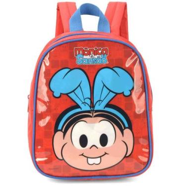 Imagem de Mochila Luxcel Mônica e Sansão IS37453, Vermelho, Único