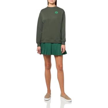 Imagem de Lacoste Vestido feminino plissado de tecido misto, Verde-oliva/verde, 40