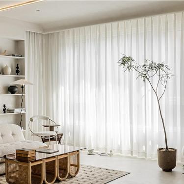 Imagem de Cortinas Brancas Transparentes, Leves E Elegantes, Com Filtragem De Luz Para Cozinha, Quarto, Sala De Estar Infantil, White, 250 x 270 cm(H x W)