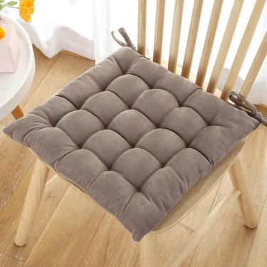 Imagem de Almofada De Cadeira Quadrada 40x40cm, Almofadas De Cadeira Almofada De Assento Com Amarras, Almofadas De Cadeira Com Amarras, Almofadas Para Cadeiras De Sala De Jantar, Antiderrapant, B, 45x45cm