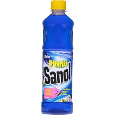 Imagem de Sanol Desinfetante Líquido Para Uso Geral Pinho Marine 500 Ml Azul