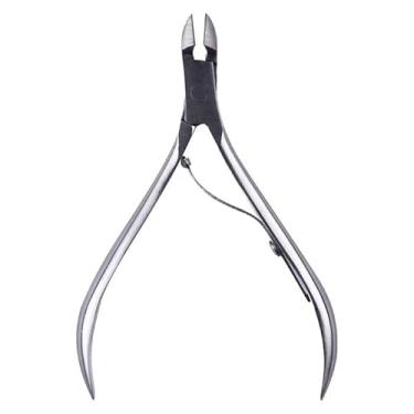 Imagem de Kit 2 Cortador de Cutícula aço inox alicate manicure profissional para mãos e pés