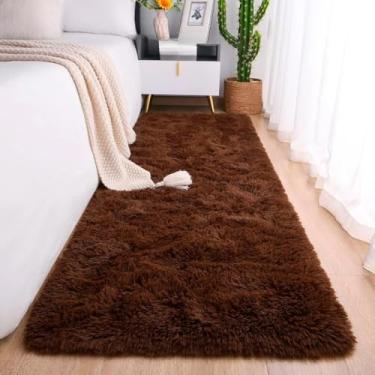Imagem de Carpete, Tapete Quarto Pequeno, Passadeira 2,00 X 0,60m, Antiderrapantes e Macios(Chocolate)