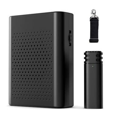 Imagem de Amplificador de voz sem fio com microfone de lapela sem fio, sistema de PA, alto-falante portátil e microfone omnidirecional sem fio para professores, streaming, sala de aula, discurso, reunião, ioga