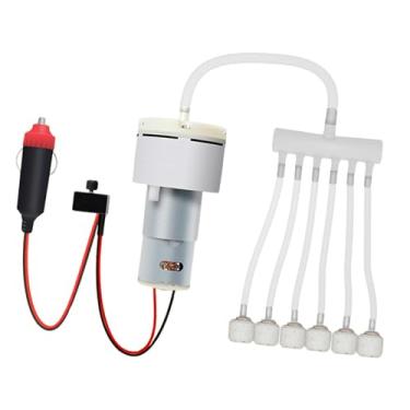 Imagem de Ioensy Bomba de ar elétrica para aquário, baixo ruído, com difusor de pedra de ar, acessórios, bomba de ar para aquário, e fácil de usar, Estilo 8