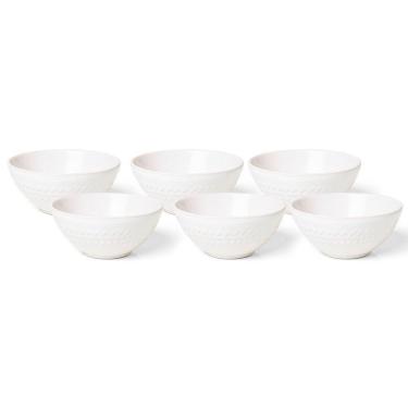 Imagem de Jogo De Bowl Copa E Cia 6 Peças Tramato Em Cerâmica Off-white