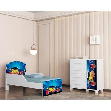 Imagem de Conjunto de Quarto Infantil Lívia Com Mini Cama + Cômoda. (Mc Queen 08)
