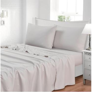 Imagem de Jogo de Cama Queen 300 Fios Tinto Seda 4 Peças Jolitex, Bege