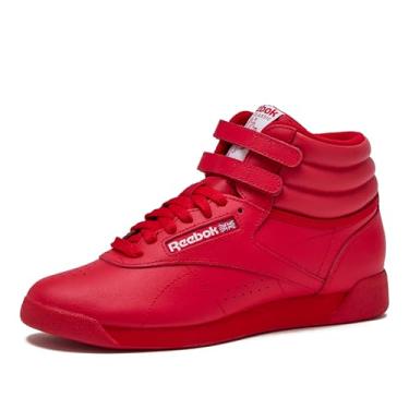 Imagem de Reebok Lifestyle Tênis feminino Freestyle Hi, Vector vermelho/vetor vermelho/calçado branco, 39