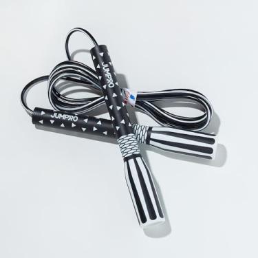 Imagem de Corda de pular para exercícios físicos – leve, ajustável, livre de emaranhados, excelente controle de linha para cardio boxe, crossfit, exercícios de treinamento para todas as idades e gêneros (luxo