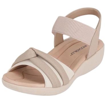 Imagem de Sandália Feminina Anabela Baixa Casual Conforto Piccadilly