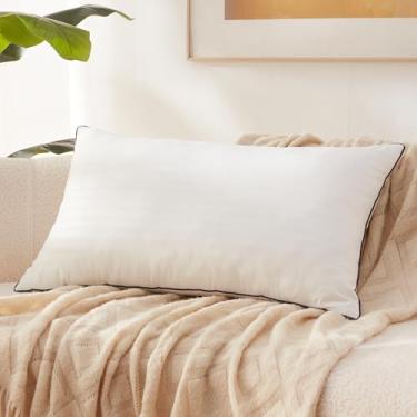 Imagem de Richtry Almofada de espuma viscoelástica 35 x 55 cm, enchimento de almofada lombar premium para almofada decorativa, sala de estar, sofá e sofá, 35 x 55 cm, branca