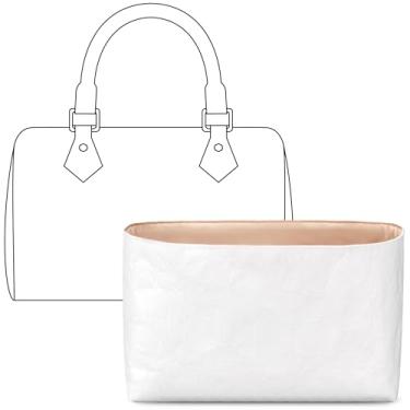 Imagem de FANJI Project Inserção organizadora de bolsa para LV Speedy 20, ajuste personalizado dentro de vanile premium, leve, resistente à água, acessórios para inserção de bolsa