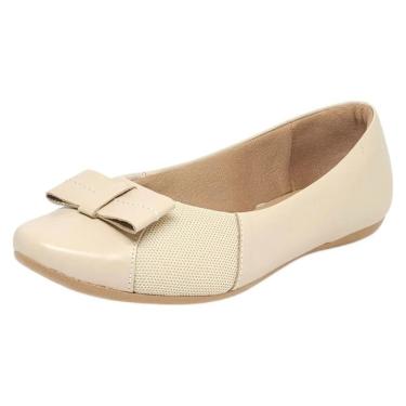 Imagem de Sapatilha Feminina Conforto Joanete Estilo Couro Usaflex