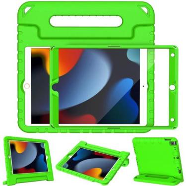 Imagem de Capa infantil LTROP para iPad 9/8/7 Gen 10,2" verde à prova de choque