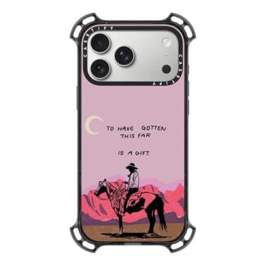 Imagem de CASETiFY Capa Bounce para iPhone 17 Pro Max [à prova de choque/compatível com Magsafe/6,5 m. Proteção contra quedas de grau militar 7X] - Cowboy Quest - Preto transparente